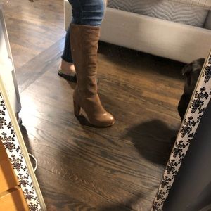 Tan Vince Camuto Leather Boots